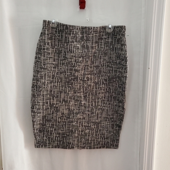 M&S Collection A Line Stripes Gray Pencil skirt Size 10 - Picture 1 of 11